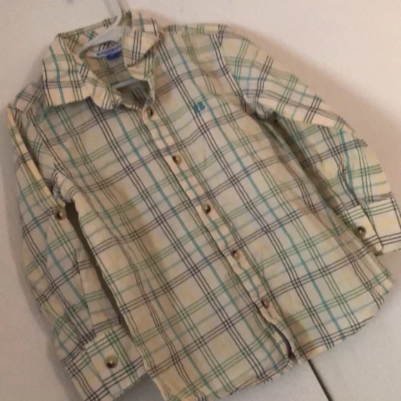 Boys rugged spring Easter butts plaid flannel long sleeve shirt - Picture 11 of 12